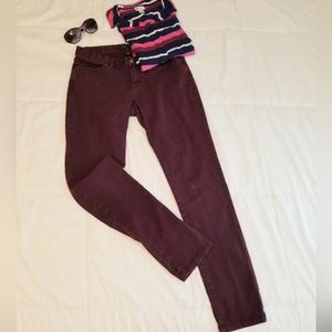 Banana Republic Wine Colored Skinny Fit Jeans